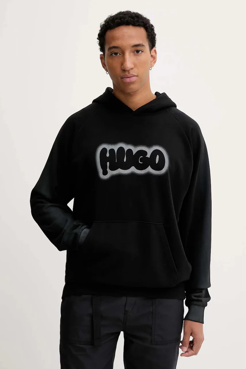 HUGO Blue Памучен суичър Nuneony