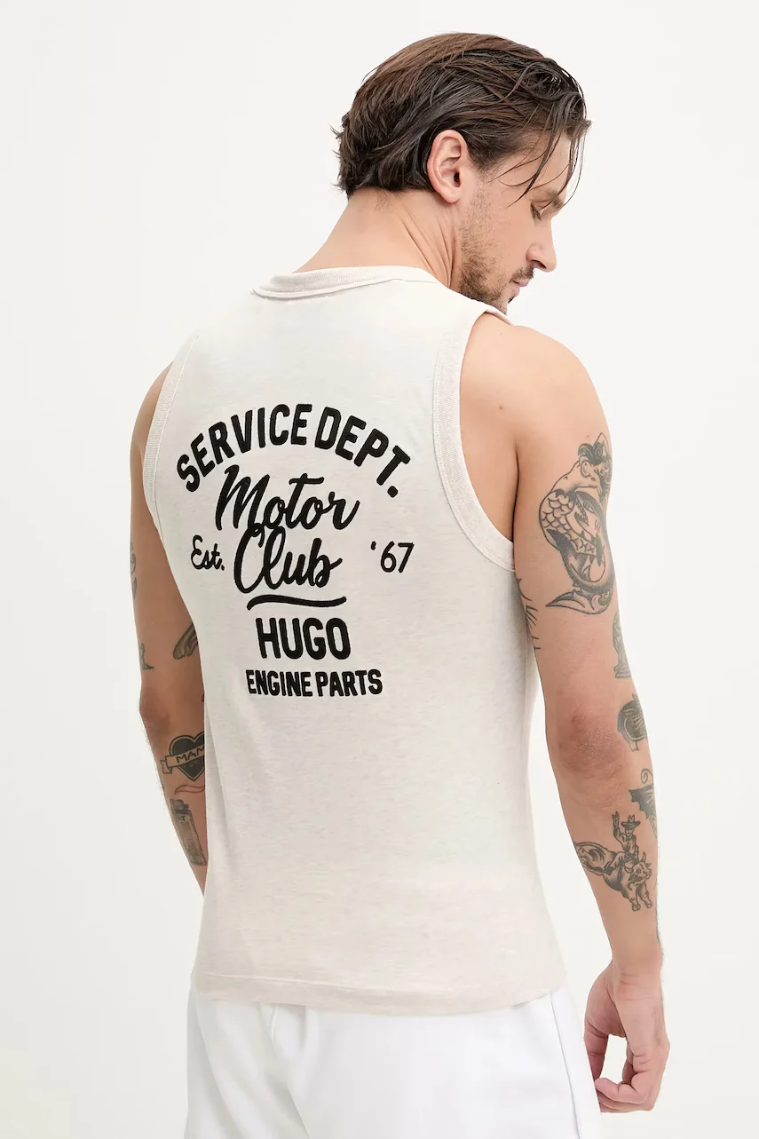 HUGO Blue Памучна тениска