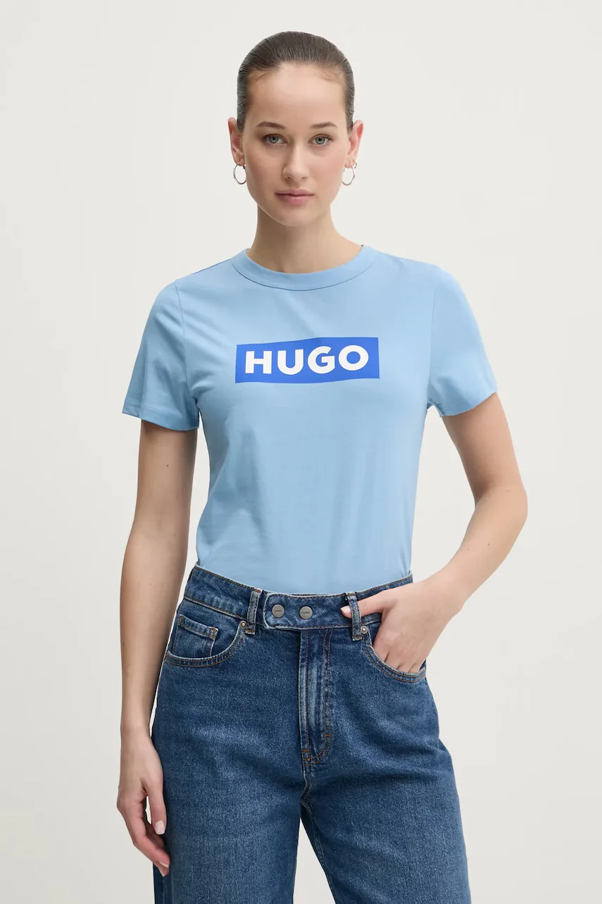 HUGO Blue Памучна тениска Classic Tee_B