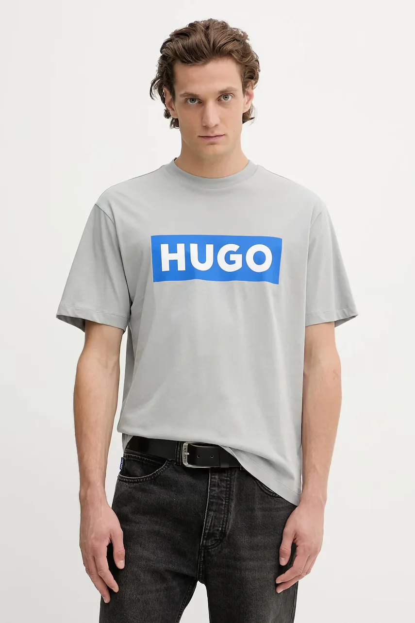 HUGO Blue Памучна тениска Nico