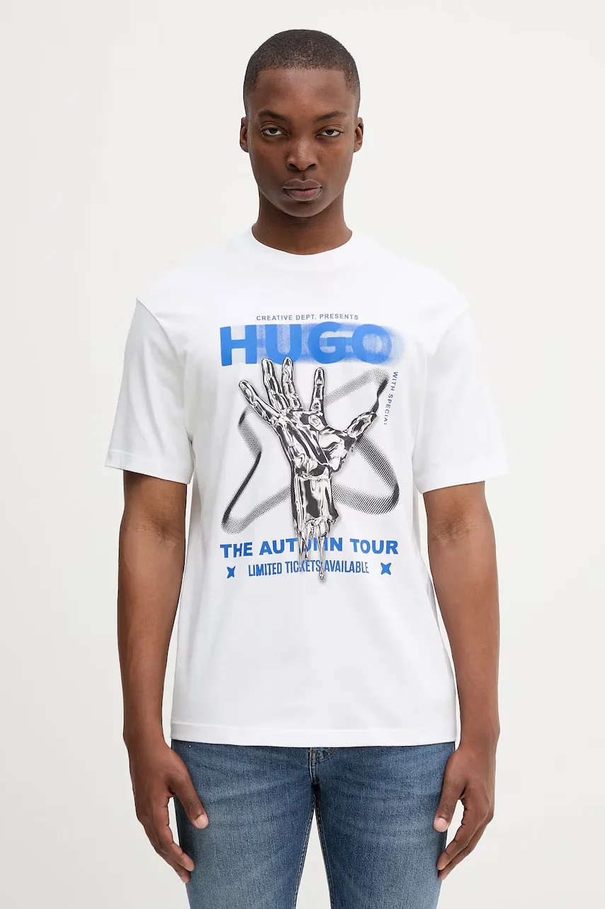 HUGO Blue Памучна тениска Nopix