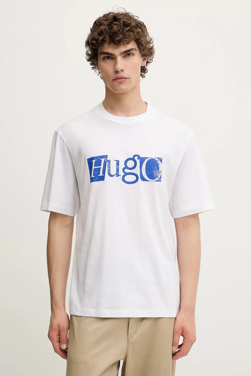 HUGO Blue Памучна тениска Nugix