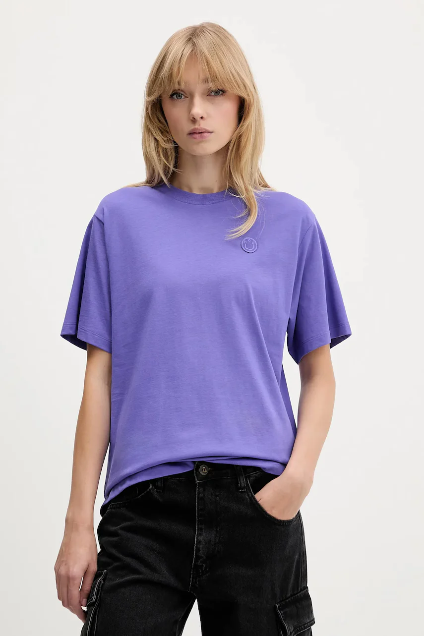 HUGO Blue Памучна тениска Vintage Tee_B_1