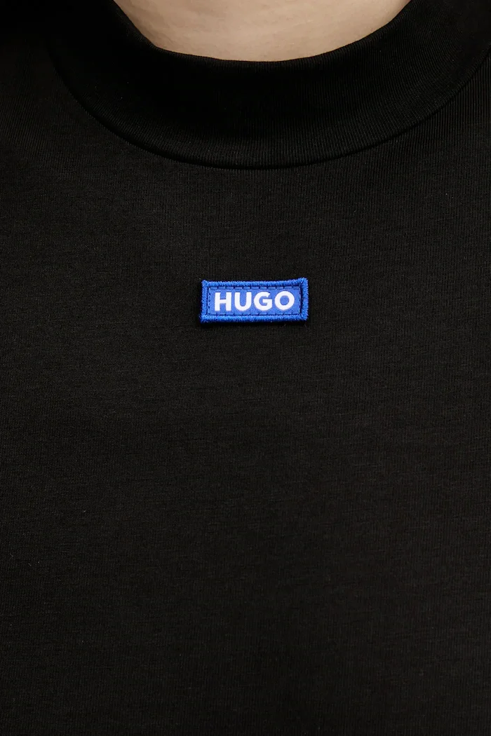 HUGO Blue Рокля Nilla_B в черно къса с кройка по тялото 50545016