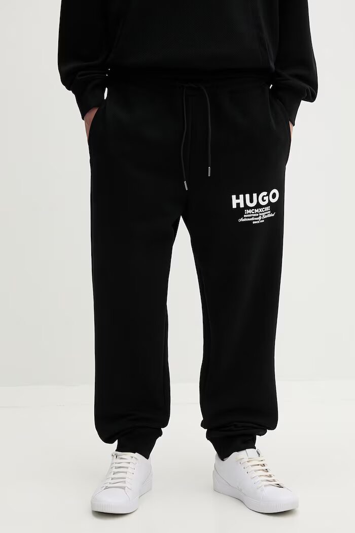 HUGO Blue спортен комплект анцуг мъжки от памук Tracksuit_NazardoNev черен 50571220