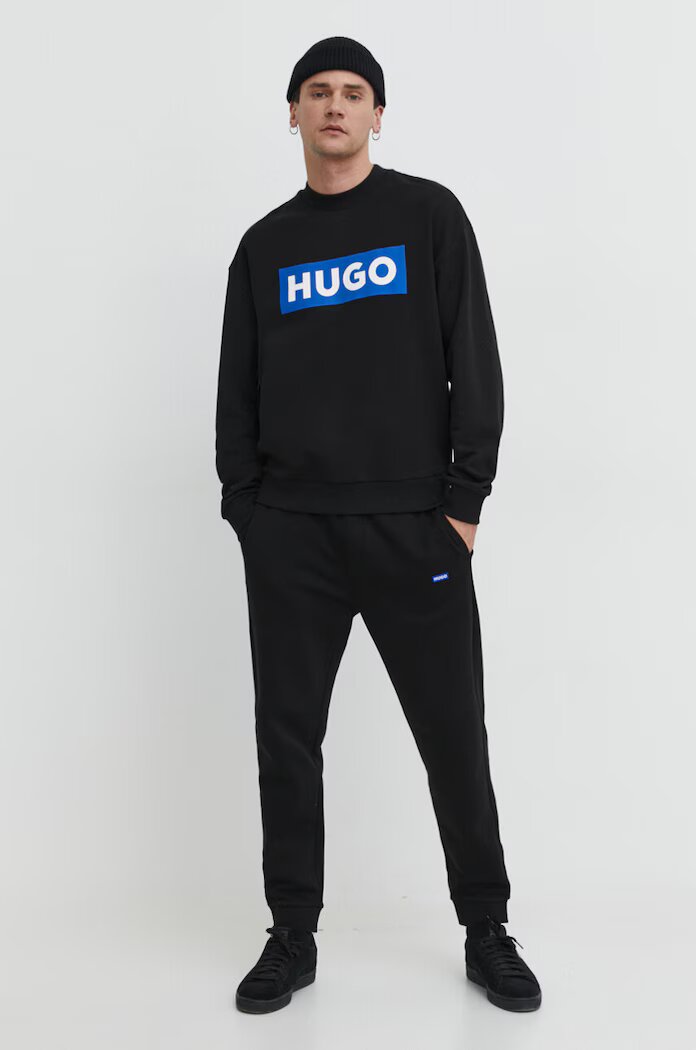 HUGO Blue спортен панталон мъжки от памук Napin черен 50522372