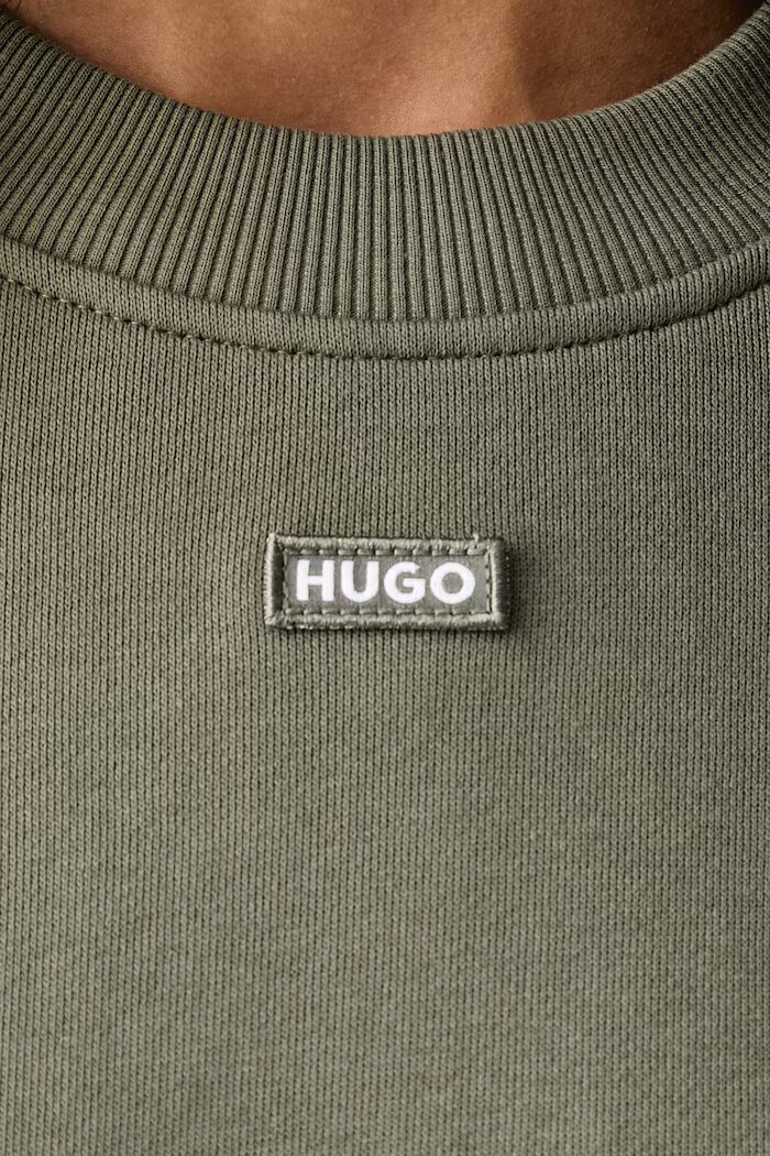 HUGO Blue суичър дамски от памук Delessa_B_1 зелен 50534344