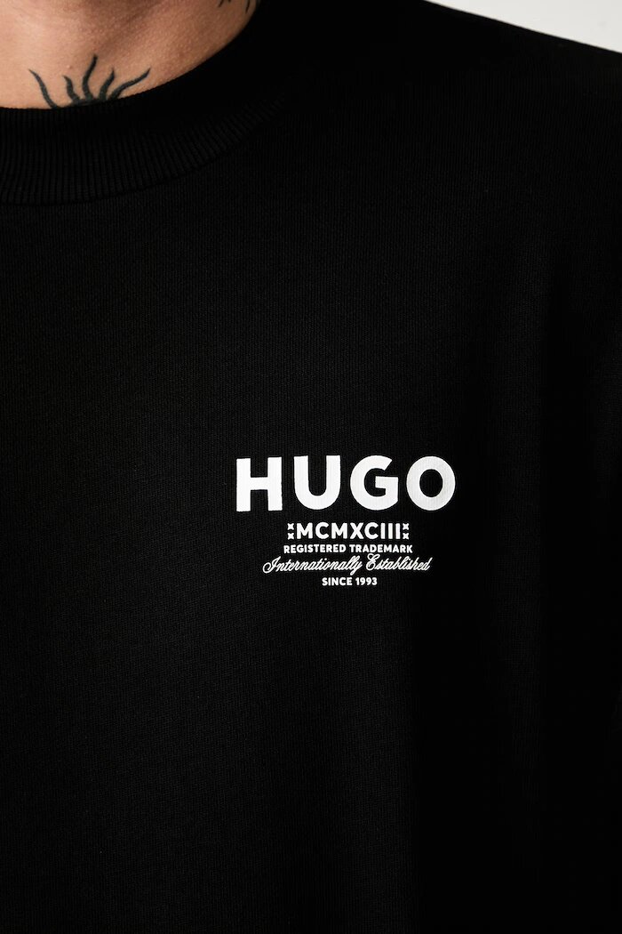 HUGO Blue суичър мъжки от памук Nespon черен 50572772