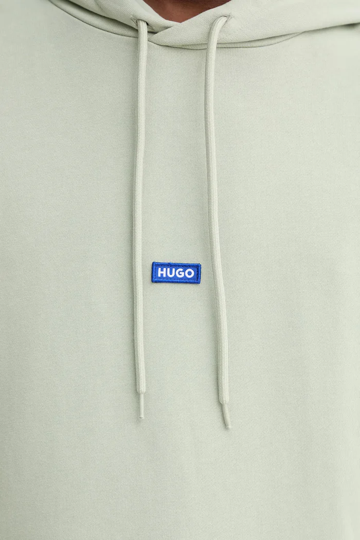HUGO Blue суичър с качулка мъжки от памук Nalonso зелен 50522374
