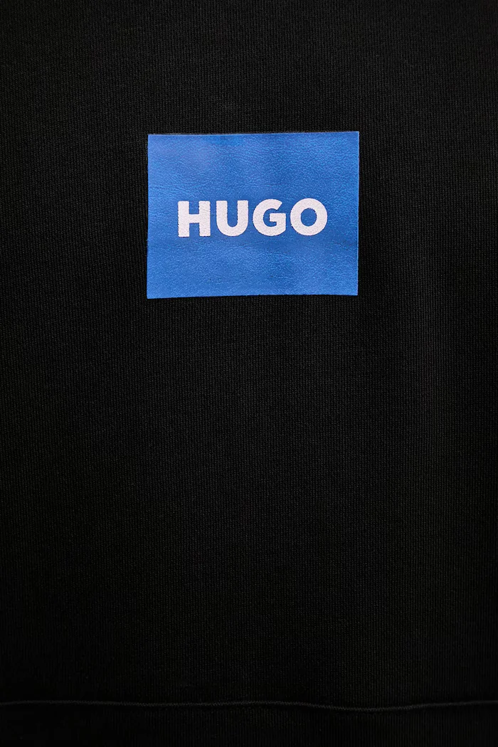 HUGO Blue суичър с качулка мъжки от памук Nayohood черен 50556613