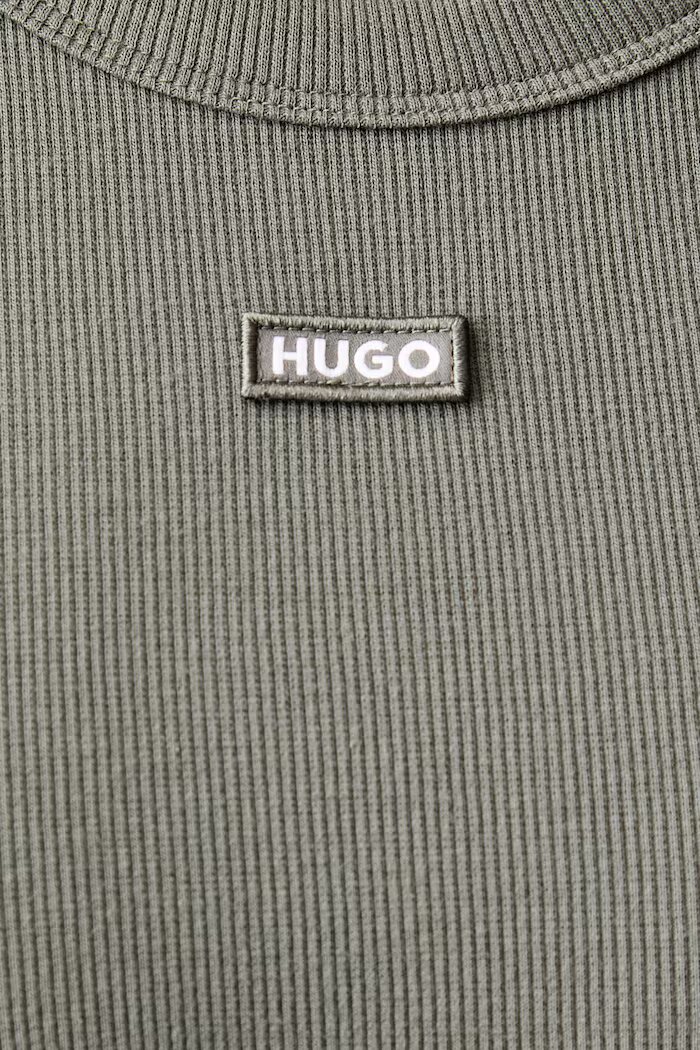 HUGO Blue тениска дамска от памук с еластан Easy Tee_B зелена 50523924