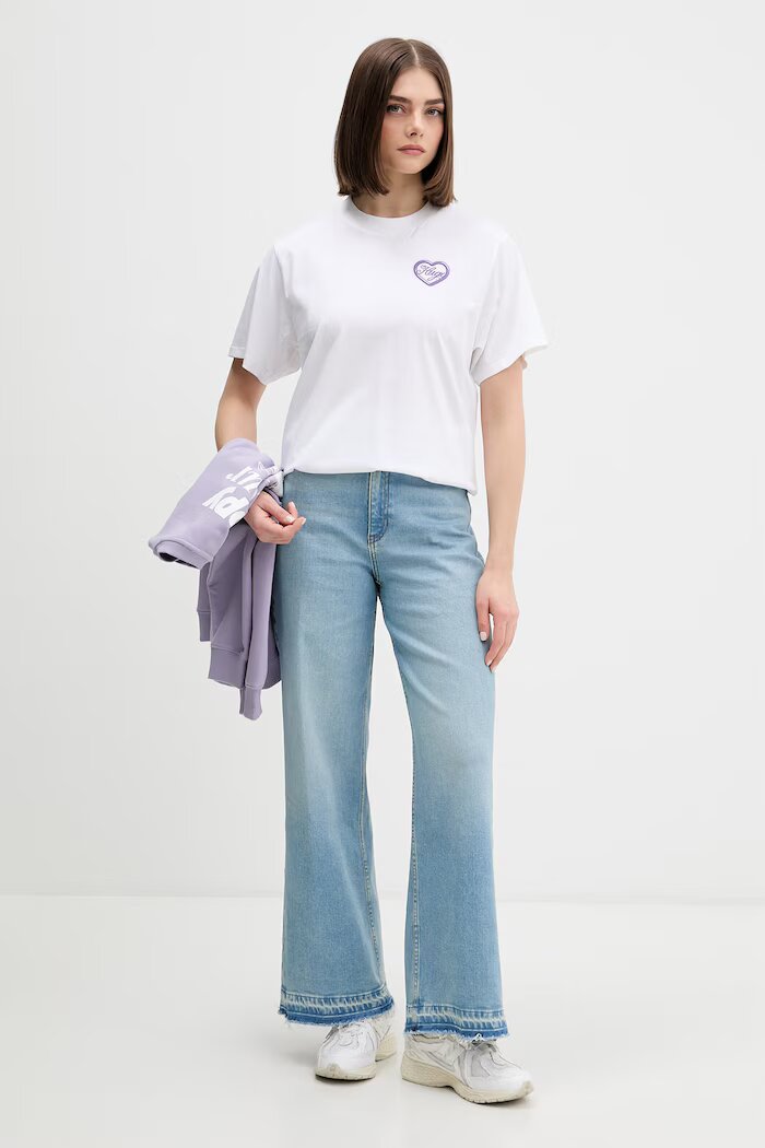 HUGO Blue тениска дамска от памук Vintage Tee_B_8 бяла 50560770