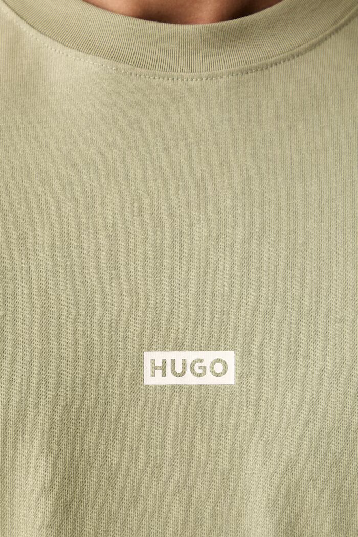 HUGO Blue тениска мъжка от памук Nalono бежова 50509776