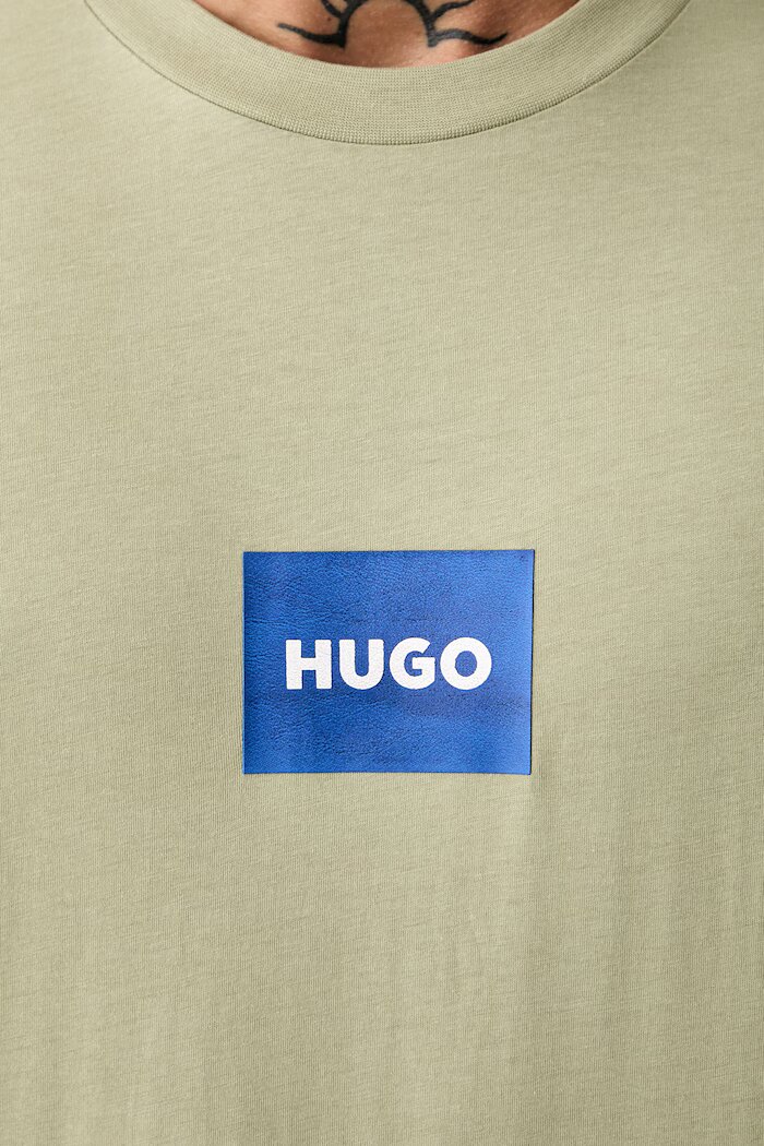 HUGO Blue тениска мъжка от памук Nayonix бежова 50554382