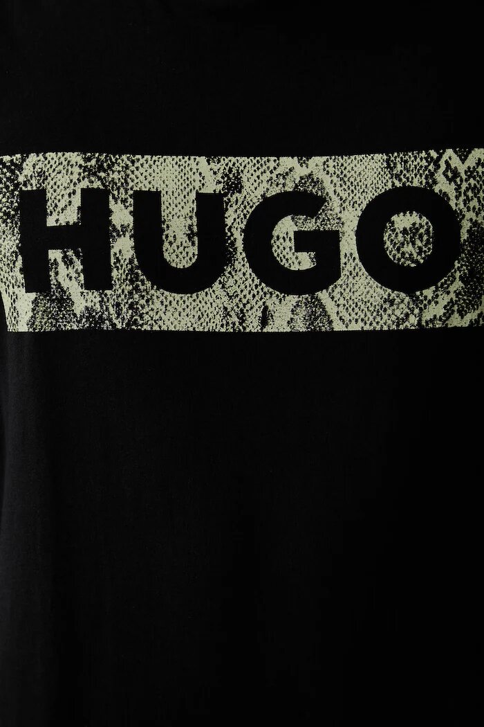 HUGO Blue тениска мъжка от памук Nerpient черна 50566041