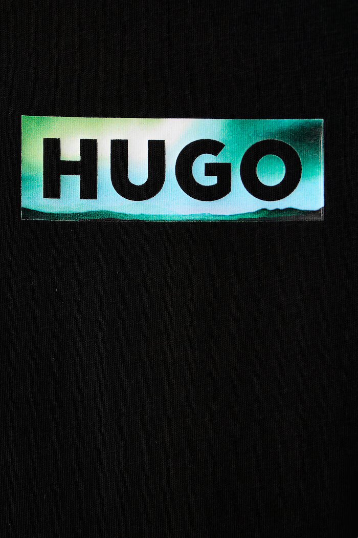 HUGO Blue тениска мъжка от памук Norostee черна 50570323
