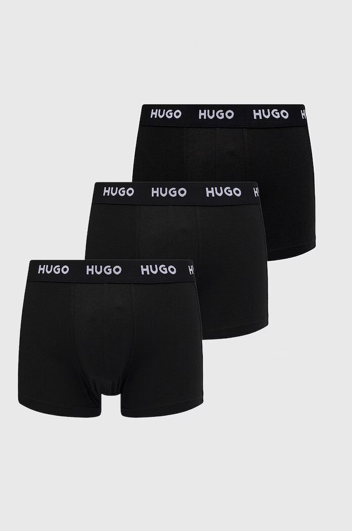 HUGO Боксерки (3 чифта) TRUNK TRIPLET PACK мъжки в черно 50469786