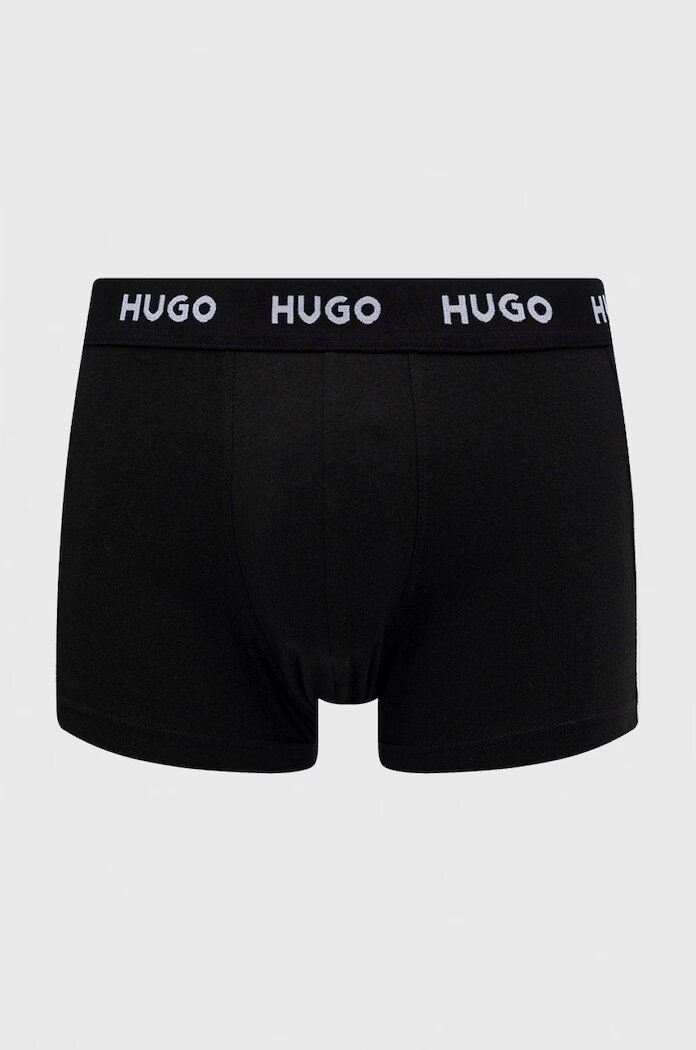 HUGO Боксерки (3 чифта) TRUNK TRIPLET PACK мъжки в черно 50469786