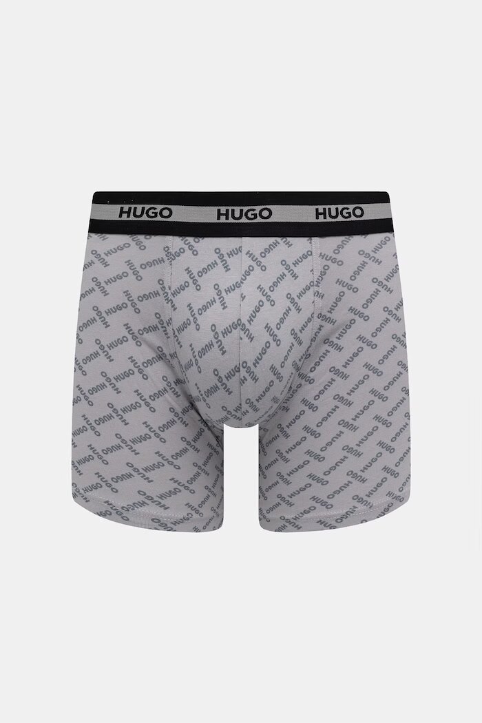 HUGO боксерки мъжки от памук с еластан BOXER BR PLANET DES 3 броя многоцветни 50545674