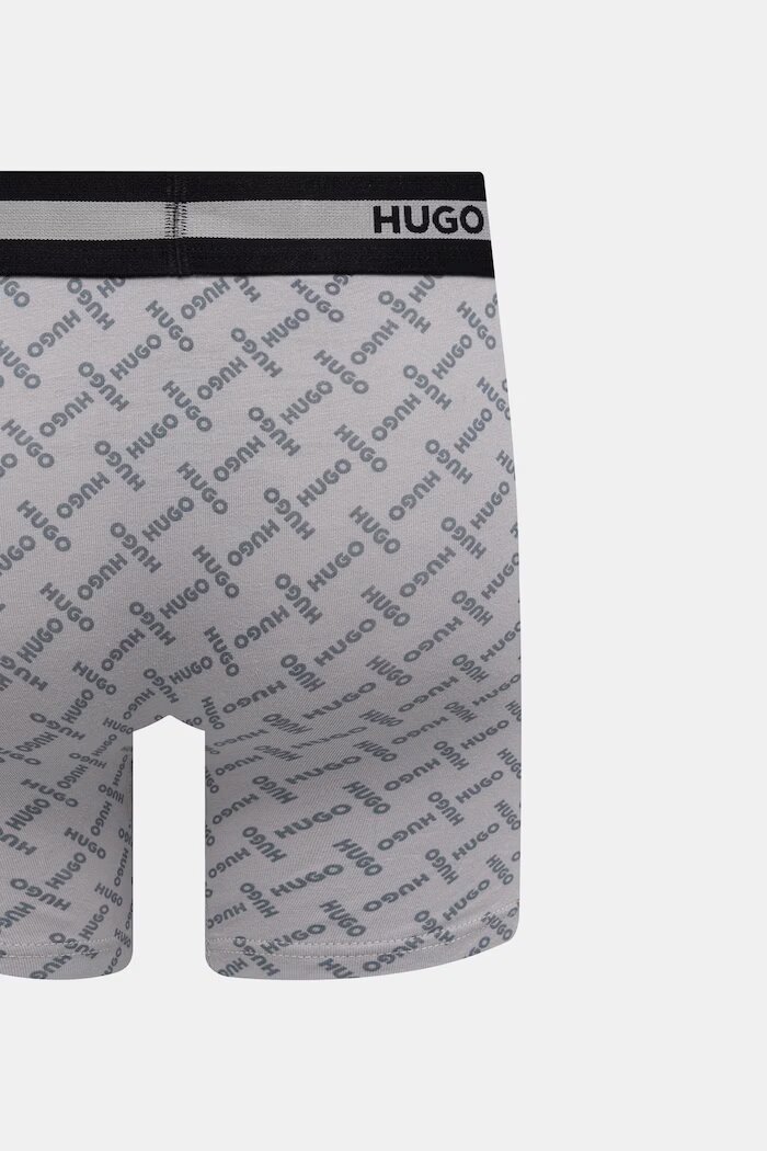 HUGO боксерки мъжки от памук с еластан BOXER BR PLANET DES 3 броя многоцветни 50545674