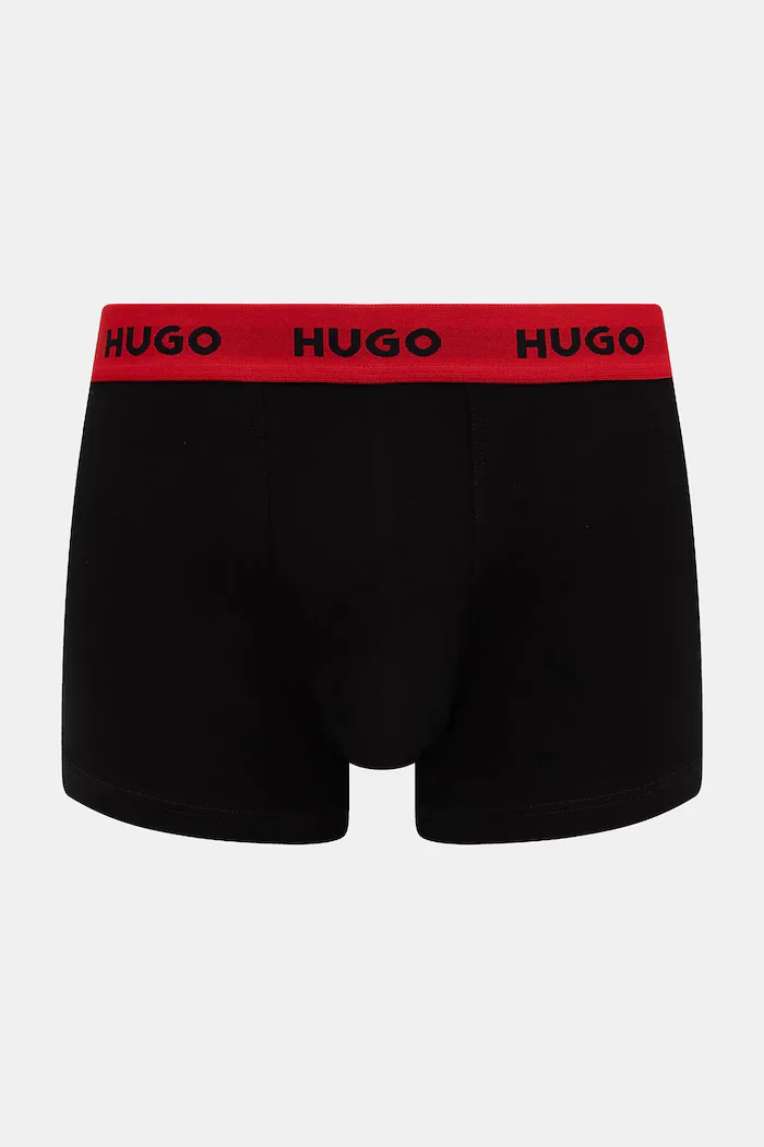 HUGO боксерки мъжки от памук с еластан TRUNK TRIPLET PACK 3 броя черни 50532611