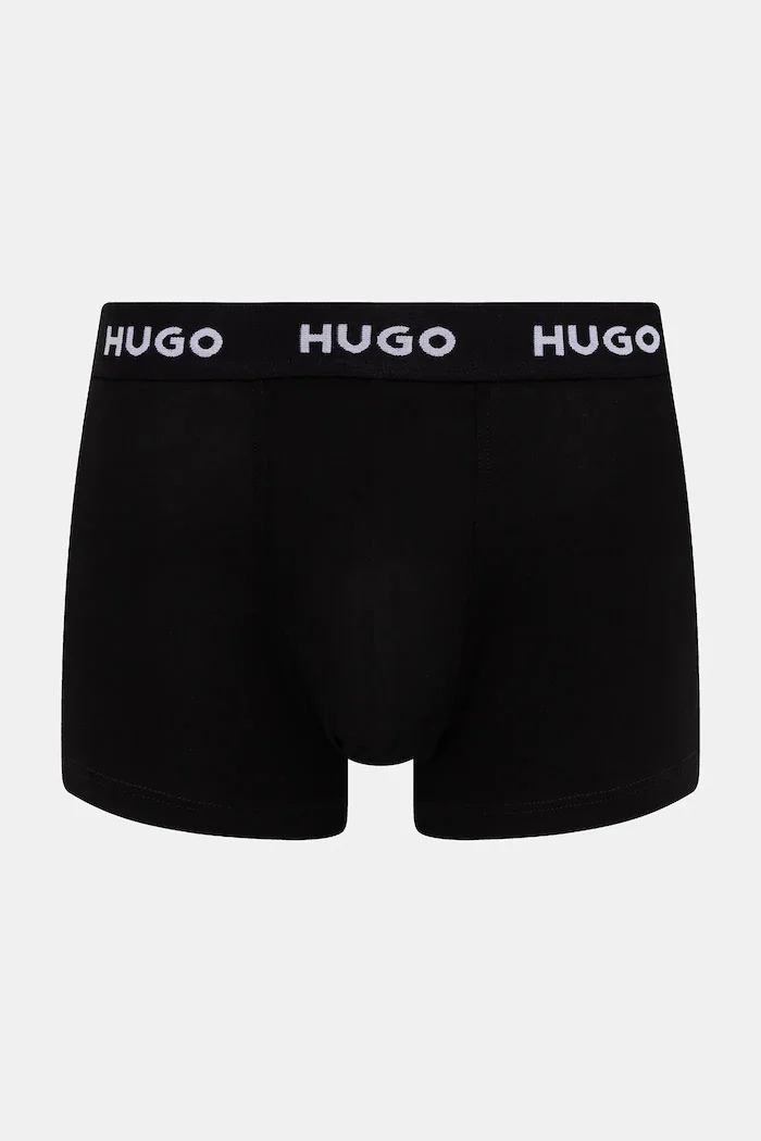 HUGO боксерки мъжки от памук с еластан TRUNK TRIPLET PACK 3 броя черни 50532611