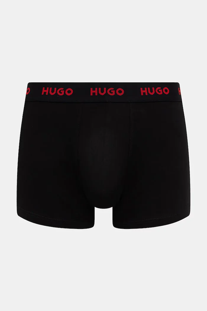 HUGO боксерки мъжки от памук с еластан TRUNK TRIPLET PACK 3 броя черни 50532611