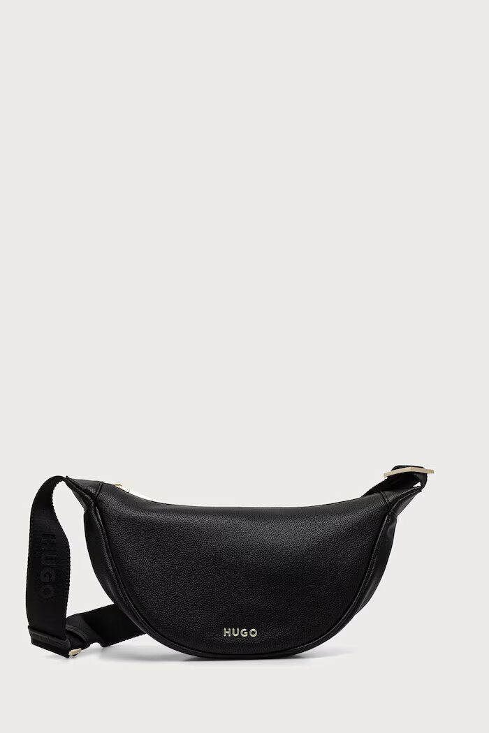 HUGO чанта crossbody дамска от имитация на кожа Orin 2.0 Hobo черна 50567635