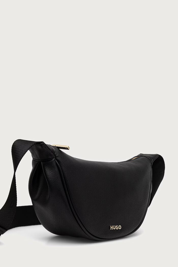 HUGO чанта crossbody дамска от имитация на кожа Orin 2.0 Hobo черна 50567635