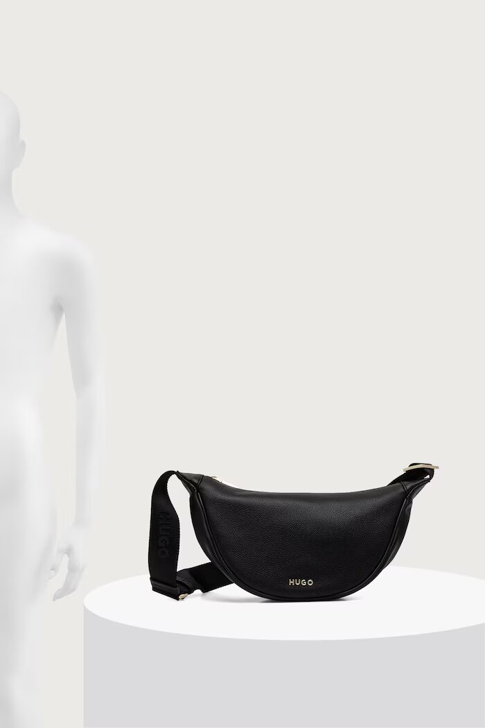 HUGO чанта crossbody дамска от имитация на кожа Orin 2.0 Hobo черна 50567635