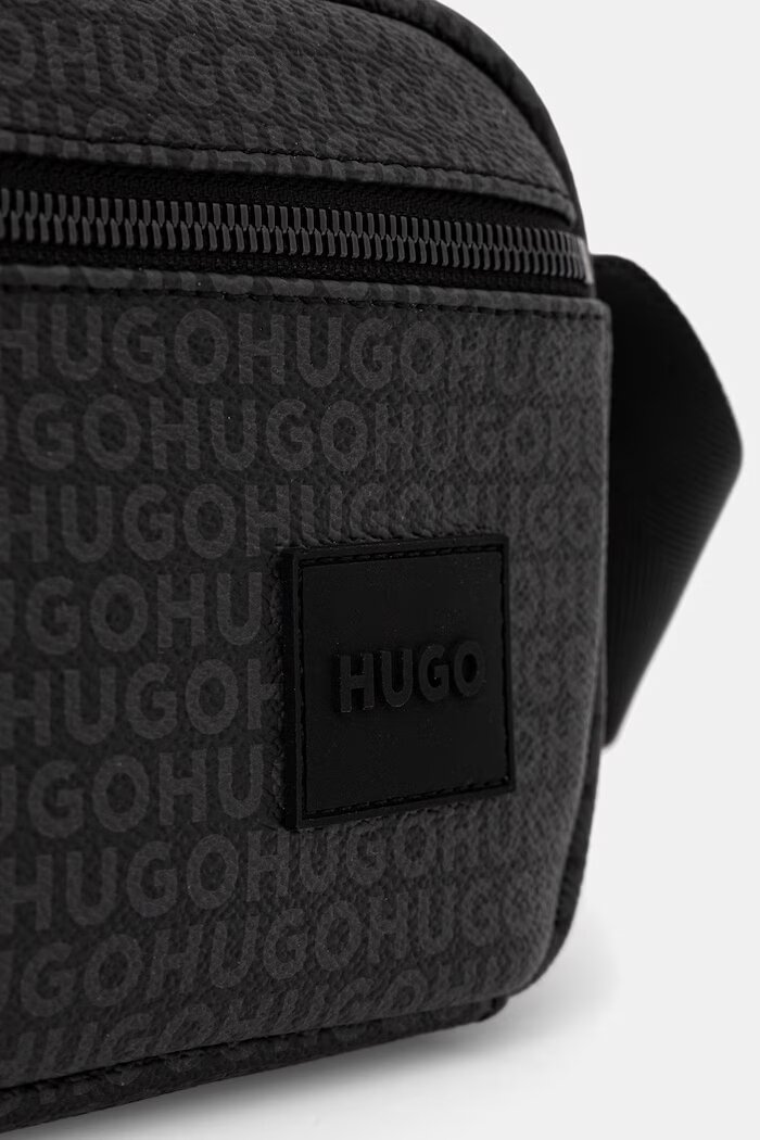 HUGO чанта през рамо мъжка от имитация на кожа Ethon2.0HI_DMN_ewZip черна 50568337