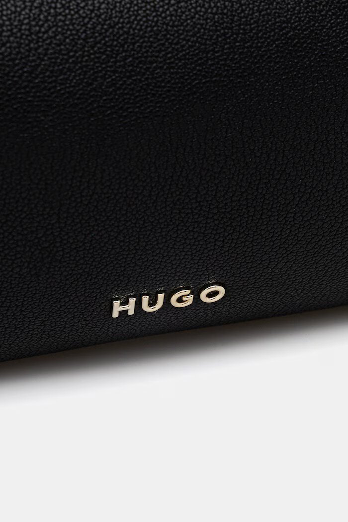 HUGO чанта тип хобо дамска от имитация на кожа Brielle_Hobo черна 50568013