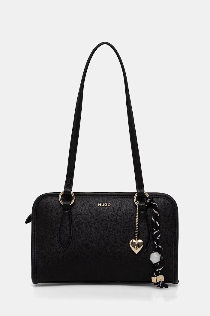 HUGO чанта tote дамска от имитация на кожа Clioh_Tote SM черна 50568136
