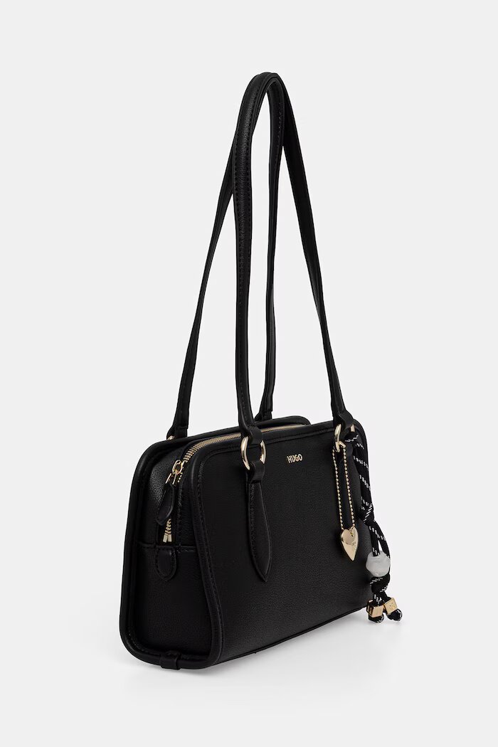 HUGO чанта tote дамска от имитация на кожа Clioh_Tote SM черна 50568136
