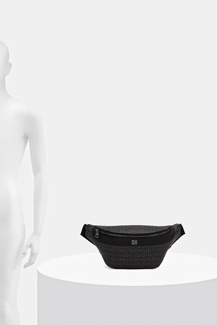 HUGO чанта за кръста мъжка Quantic_M_Bumbag черна 50558372