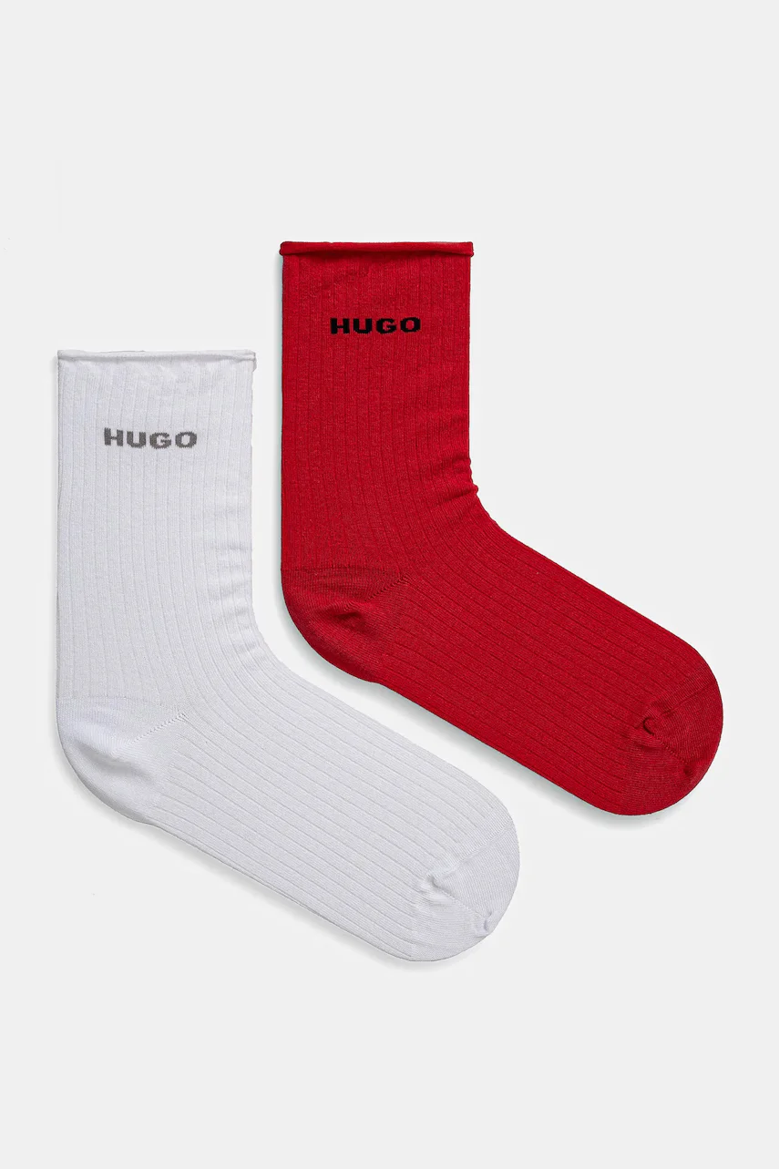 HUGO Чорапи (2 чифта) 2P QS FINE RIB CC W