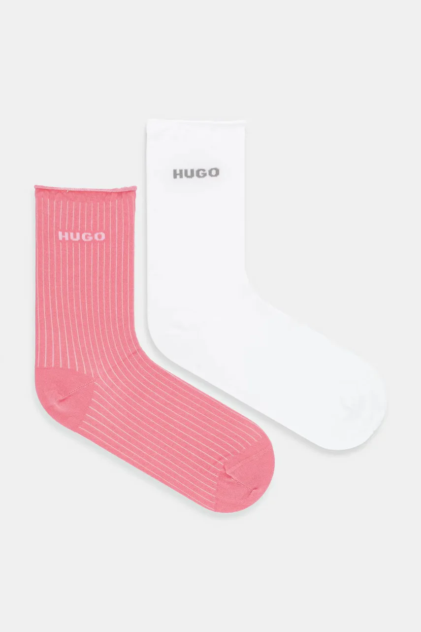 HUGO Чорапи (2 чифта) 2P QS FINE RIB CC W