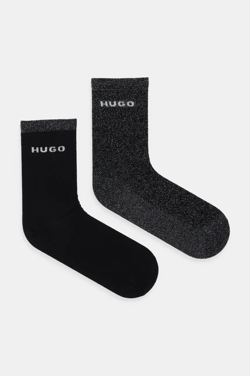 HUGO Чорапи (2 чифта) 2P QS SHINY PIQ CC W