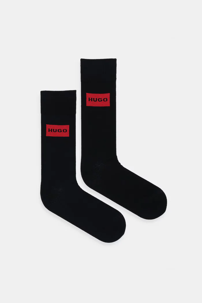 HUGO Чорапи (2 чифта) 2P RS RED LABEL CC в черно 50543167