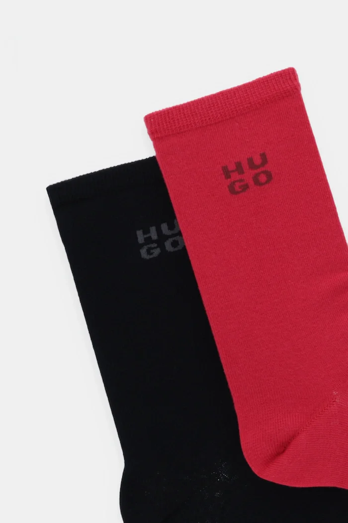 HUGO Чорапи (2 чифта) 2P RS UNI LOGO CC W в черно 50549831