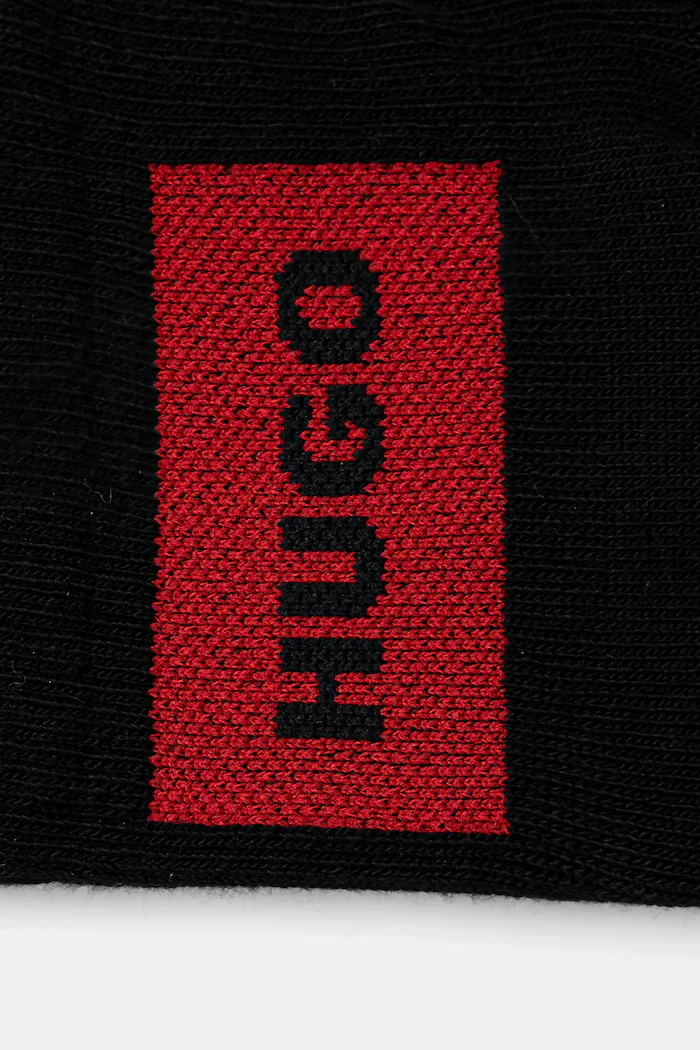 HUGO Чорапи (3 чифта) 3P SH RIB LABEL CC в черно 50541597