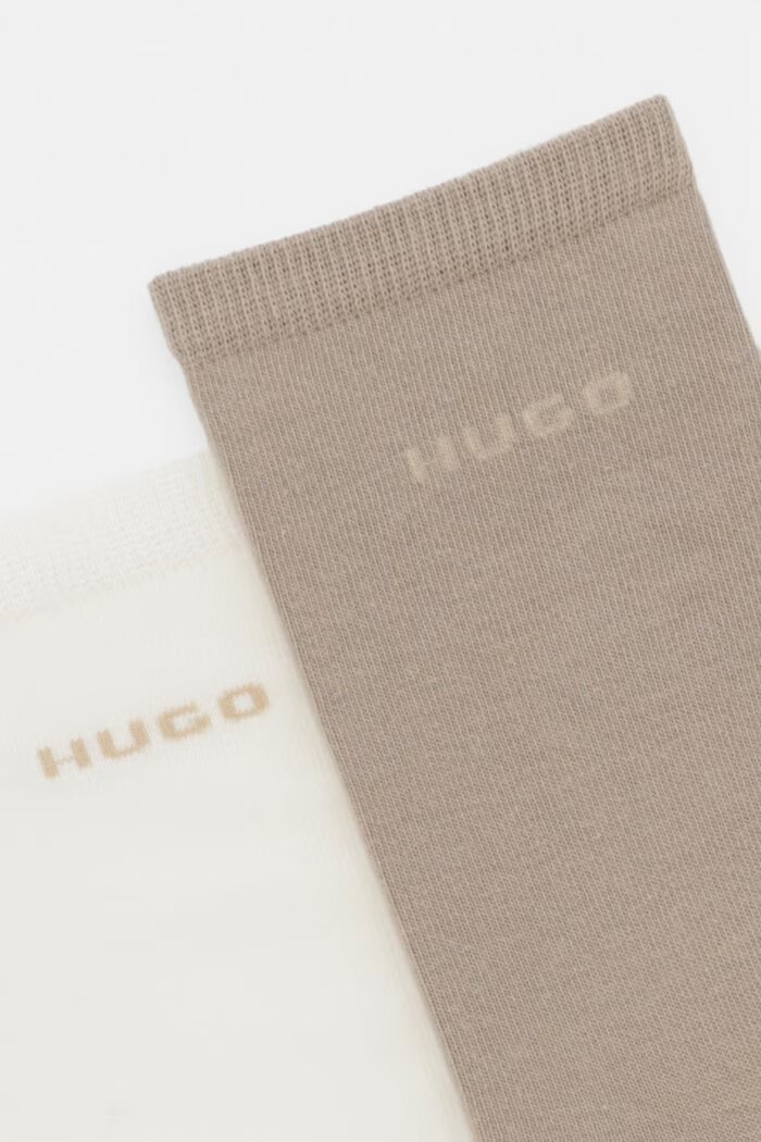 HUGO чорапи дамски 2P RS UNI LOGO CC W 2 броя бежови 50566511