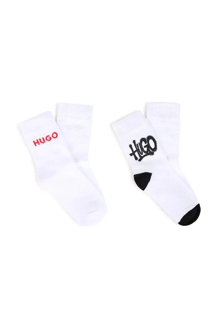 HUGO чорапи за деца 2 броя бели G01319