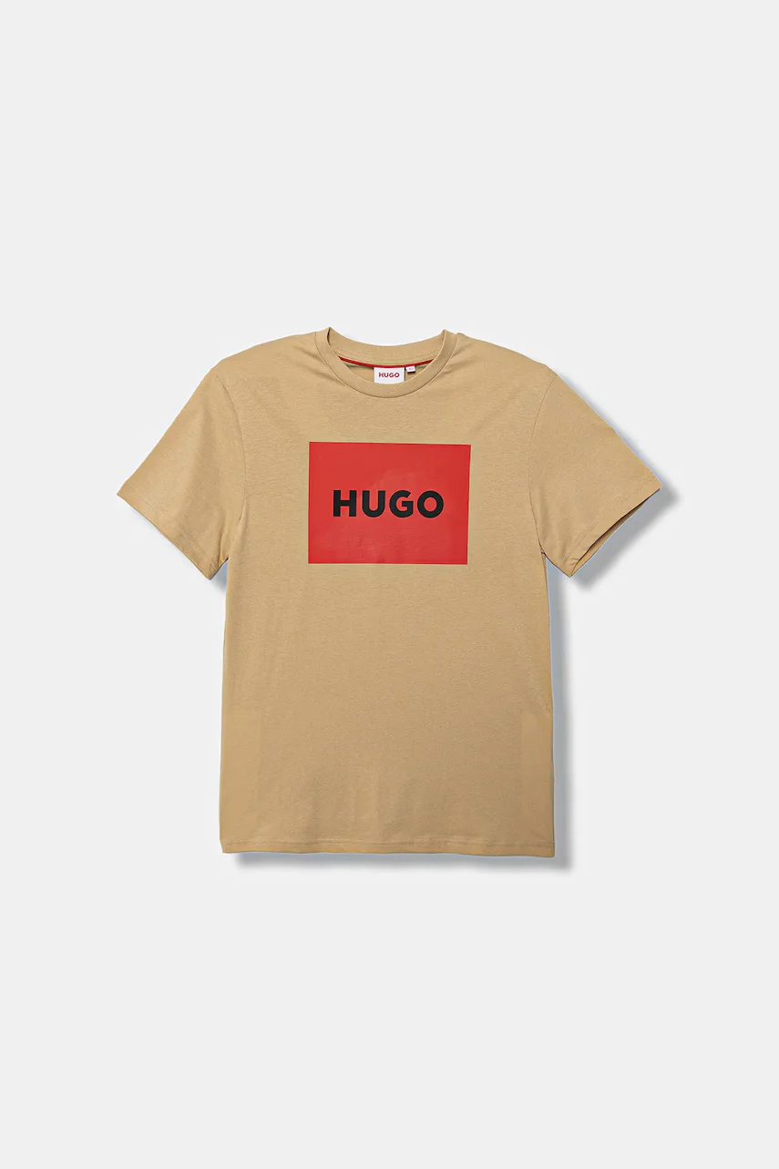 HUGO Детска памучна тениска