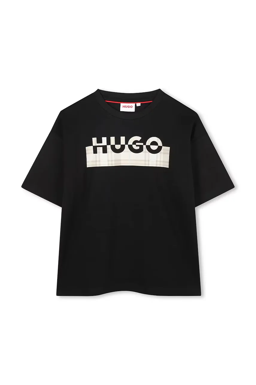 HUGO Детска памучна тениска