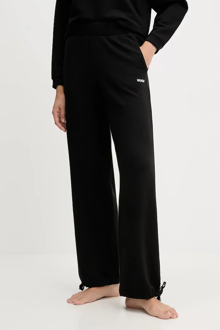 HUGO Домашен панталон CASUAL_PANT в черно с изчистен дизайн 50556893