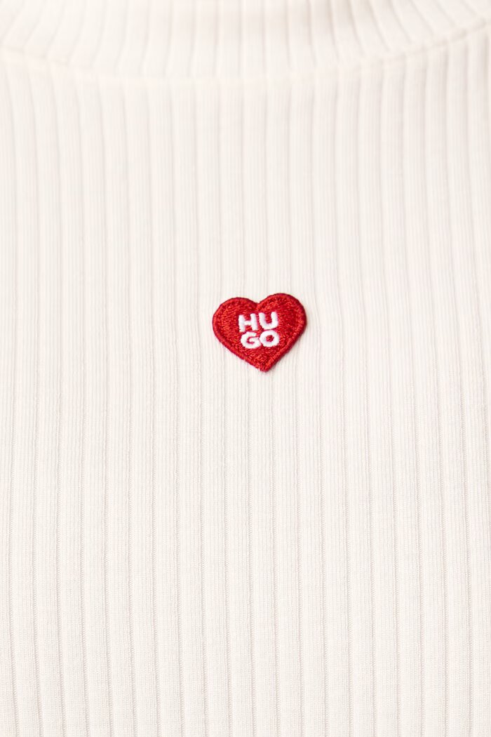 HUGO домашен суичър дамски с модал HEART TOP бял 50566668