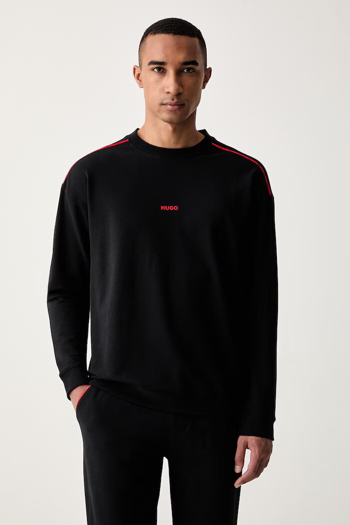 HUGO домашен суичър мъжки с памук NOAH SWEATSHIRT черен 50566160