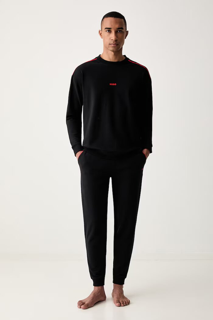 HUGO домашен суичър мъжки с памук NOAH SWEATSHIRT черен 50566160