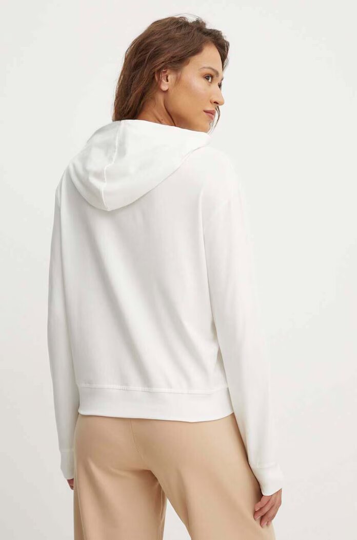 HUGO Домашен суичър SHUFFLE_HOODIE в черно с качулка с изчистен дизайн 50490594